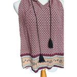 Womens Two Sisters Boho Tassel Open Shoulder Tank Top Photo 2