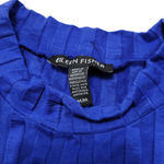 Eileen Fisher Dress Size Medium M Bodycon Dress Ribbed High Neck Midi Dress Blue Photo 4