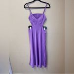 ALC Frank A.L.C NWT Blakely Satin Side Cut-Out Open Back Dress in Amethyst Orchid Size 6 Photo 2