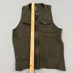 Free People  Dark Olive Highway Zip Front Vest Small Photo 3