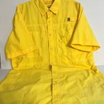 Reel Legends  Yellow Mens Outdoors Button Down Shirt  Photo 1