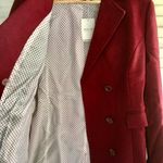 Double Breasted Wool Coat, Large Red Photo 1