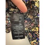 Urban Outfitters L Large Sara Smocked Cropped Top Black Floral Multi Color Boho Photo 3