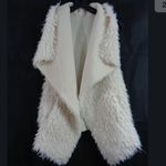 International Concept INC Ivory Faux Sherpa Reversible Vest Top Womens Size S M White Photo 2