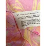 ZARA Pink Yellow Silk Satin Marble Tie Dye Open Tie Back Brami Tank Crop Top L Photo 3