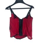 Cacique Red Black Lace Corset Bustier Bra Top Size 14/16 Lingerie Goth Pinup Photo 4