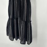 Rails  Abia Dress Tiered Black Stripe Smocked Ruffle Linen Blend Boho Size XS Photo 5