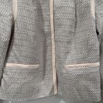 Dennis Basso Women's Gray and Cream Blazer Jacket Size 14 EUC Photo 2