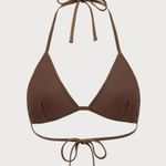 berlook Brown Crochet Halter Triangle Bikini Top and bottom 09 Size XS Photo 6