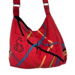 The Collection Royal crossbody bag 100% cotton boho festival made in Nepal. Red Photo 0