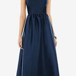 Alfred Sung NWT  Sleeveless Keyhole Satin Maxi Dress | Size: 0 Photo 0