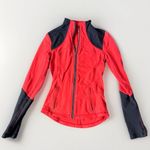 Lululemon Forme Jacket Womens 4 Athleisure Full Zip Stretch Luon Mesh‎ Vents Red Photo 2