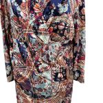 Peruvian Connection  Imari Faux Wrap Dress‎ Jersey Abstract Print Size XL Photo 5