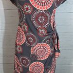Robbie Bee Dress Size PS Wrap Style Short Sleeve Knee Length Stretch Fabric Photo 7