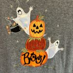 HALLOWEEN L/S GREY HEATHERED TEE SHIRT WHITE BUILT IN COLLAR & BOTTOM HEM Gray Size XL Photo 1