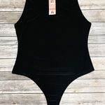 Boohoo Black Sleeveless Scoop Neck Plus Double Slinky Bodysuit NWT 14 RUNS SMALL Photo 0