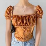 Free People  floral puff sleeve top Photo 0