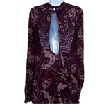 Free People Sweet Thing Paisley Print Tunic Top Swing Dress Lace Small Photo 6