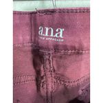 a.n.a A‎ New Approach Burgundy Mid Rise Moto Zipper Skinny Jeggings Size 31/12 Red Photo 5
