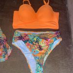 Etsy 3pc swimsuit longline corset like top w/high hip rise thigh high bottoms&cover Photo 3