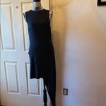 Chic Asymmetrical Black Dress Size L Photo 1