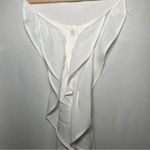 Sundance Eloquence Shirt Womens Size Medium White Long Sleeve Ruffle Button Down Photo 3