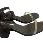 Free People  High Heel Sandals Square Toe Jelly Ankle Straps Size 40 Women's 9.5 Photo 2