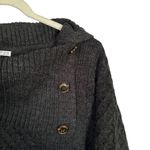 Studio One  Women’s Sz XL Gray Cowl Neck Bodycon Knee Length Knit Sweater Dress Photo 3