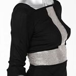 Versace Runway Black Silver Chainmaille Wool Sheath Dress XS Photo 5