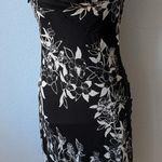 Redux Philip Dicaprio Silk Floral Sleeveless Cowl Neck Midi Dress Size 10 Black Photo 0
