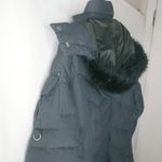 Eddie Bauer  L Gray Knee Length Down Puffer Hoodie Jacket Photo 1