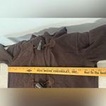 Lauren Ralph Lauren Brown Hooded Lightweight Toggle Jacket Leather Accents Med Photo 4