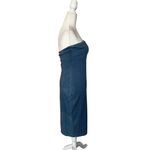 Susana Monaco Strapless Midi Dress in Light Denim Small New Womens Jean Photo 6
