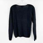 Peck & Peck  Black Cashmere V-Neck Long Sleeve Casual Pullover Sweater Size Small Photo 1