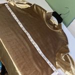 Vintage 80s Gold Velvet turtleneck shortsleeved top Size XL Photo 3
