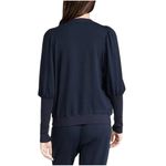Sundry  Navy Blue Puff Sleeve Sweatshirt Pullover Size 1 (Small) Made in USA Photo 4