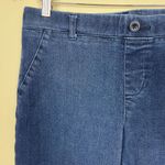 Betabrand Jeans Women Medium Long Blue Straight Leg Pull On Stretch Denim Yoga Photo 3