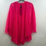 Strut & Bolt  Pleated Chiffon Cape Shift Mini Dress hot pink size S Small NWT Photo 3