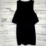 Eliza J  Black Cold Shoulder Ruffle Fitted Knit Sheath Cocktail Dress 16W Photo 3