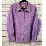 Schmidt  Women’s Workwear Top Purple with Pearl Buttons Size 2X Photo 1