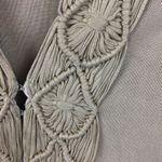 Lafayette 148 Tan Braided Trim Long Sleeve Sweater XSP Photo 4