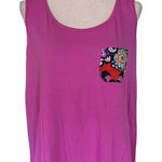 Vera Bradley  women's magenta tank top with a paisley floral print pocket Photo 0