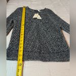 Lucky Brand NEW  Knit Gorgeous Black White Silver Metallic  Sweater Size M Photo 8