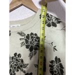 Skylar + Jade Sweater Women Medium Cream Gray Floral Knit Long Sleeve Sèzane Photo 6