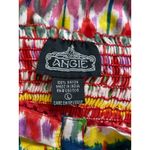 Angie Boho Beachy Strapless Smocked Babydoll Maxi Dress Size L Whimsical Resort Wear Photo 5