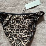 Veronica Beard Marau High Leg Brown Leopard Bikini Bottoms Size M Photo 5