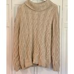 L.L. Bean wool ivory cableknit turtleneck sweater xl petite Size undefined Photo 4