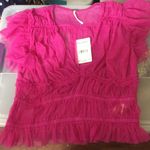 Free People Making Me Smile Top Pink S NWT Photo 3