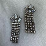 Vintage 1950s Dangle Clip On Earrings Silver Photo 0