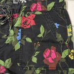 Pam & Gela  Black Floral High Waist Shorts Size Large Photo 1